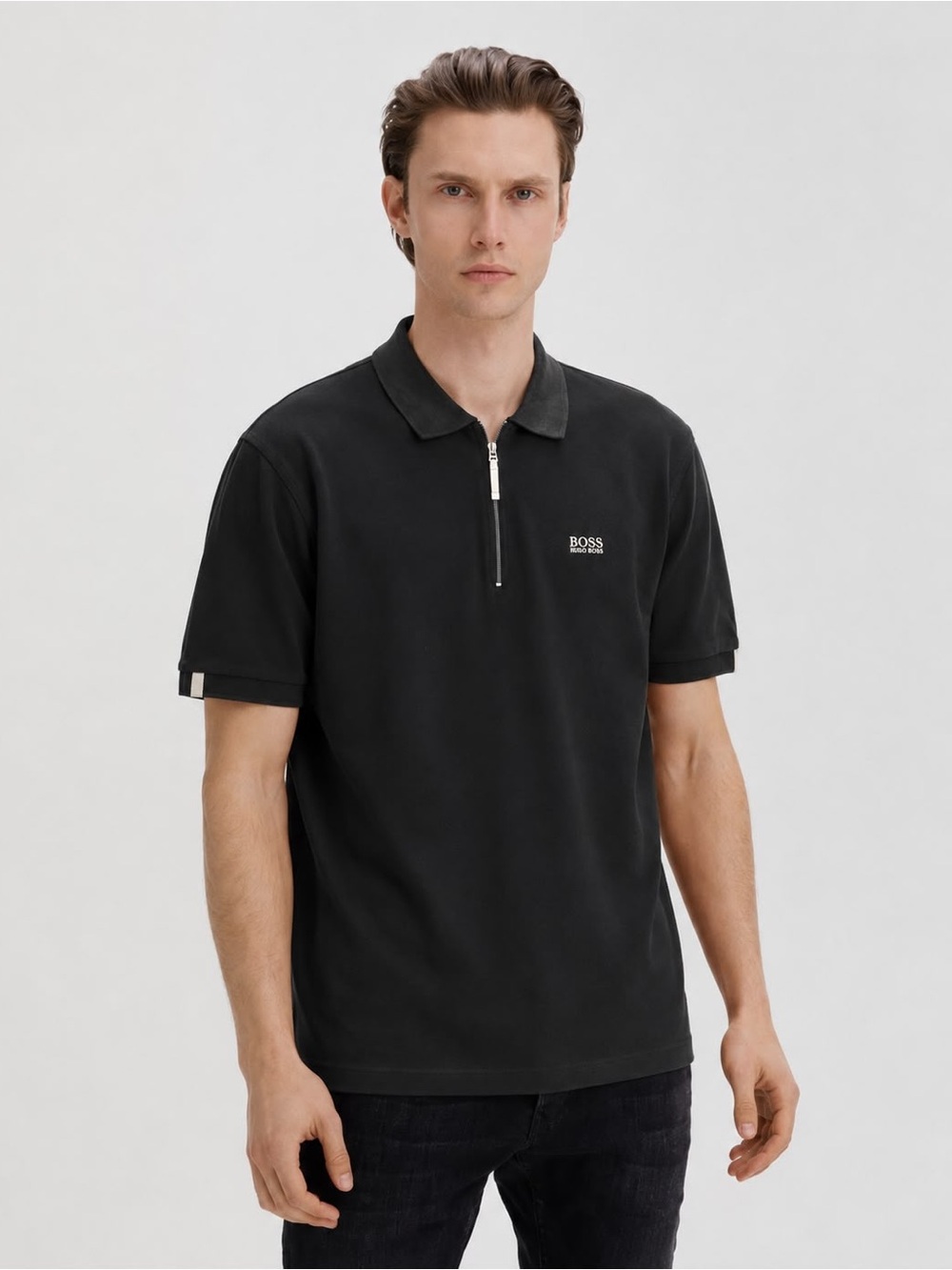 Hugo Boss Black Quarter Zip Polo Shirt (Size XL) - Picture 1 of 7